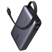 POWER BANK Ugreen PB550, 20000mAh, 67W PD3.0, 1 x USB, 1 x USB Type-C, 1 x USB Type-C integrat, display, gri