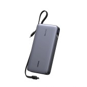 POWER BANK Ugreen PB552, 25000mAh, 165W PD3.0, 1 x USB, 1 x USB Type-C, 1 x USB Type-C integrat, display, gri