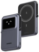 POWER BANK Ugreen PB572, 10000mAh, 20W, prindere magnetica, wireless charging: 7.5W max, 1 x USB Type-C input/output, gri