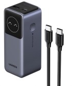POWER BANK Ugreen PB724, 12000mAh, 100W, 1 x USB Type-C input/output, 1 x USB, display, gri, - 6941876242948