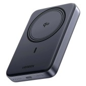 POWER BANK Ugreen PB763, 10000mAh, 20W, prindere magnetica, wireless charging: Qi 2 15W max, 1 x USB Type-C input/output, gri