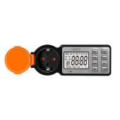 PRELUNGITOR LOGILINK, Schuko x 1, 230 V/16 A, 50 Hz, max. 3500 W, timer, LCD, 8 butoane operare, IP44, de exterior, negru-portocaliu