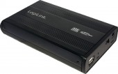 RACK extern LOGILINK, extern pt. HDD, 3.5 inch, S-ATA, interfata PC USB 2.0, aluminiu, negru