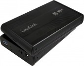 RACK extern LOGILINK, extern pt. HDD, 3.5 inch, S-ATA, interfata PC USB 3.0, aluminiu, negru