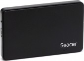 RACK extern SPACER, pt HDD/SSD, 2.5 inch, S-ATA, interfata PC USB 3.0, Husa piele sintetitca, plastic, negru,  45506249
