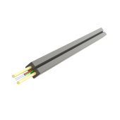 Rola fibra optica 2 fibre flat drop SM, 2000m, 100N, intarziere la flacara, protectie apa, LSZH, int/ext - SAMM 002F-U-H-1x2-A2