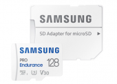 SAMSUNG PRO Endurance microSD Class10 128GB incl adapter R100/W40 up to 70080 hours
