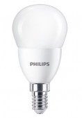 Set 2 BEC LED Philips, soclu E14, putere 7 W, forma clasic, lumina alb, alimentare 220 - 240 V