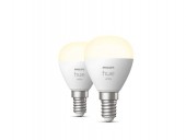 Set 2 BEC smart LED Philips, soclu E14, putere 5.7 W, forma clasic, lumina alba, alimentare 220 - 240 V
