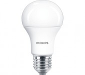 SET 2 becuri LED Philips, soclu E27, putere 10W, forma oval, lumina alb rece, alimentare 220 - 240 V