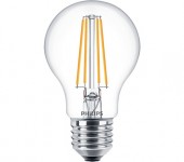 SET 2 becuri LED Philips, soclu E27, putere 7W, forma clasic, lumina alb calda, alimentare 220 - 240 V