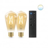 SET 2 becuri smart LED Philips, soclu E27, putere 7W, forma clasic, lumina toate nuantele de alb, alimentare 220 - 240 V