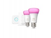 SET 2 becuri smart LED Philips, soclu E27, putere 9.5W, forma clasic, lumina toate nuantele de alb, alimentare 220 - 240 V