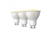 Set 3 BEC smart LED Philips, soclu GU10, putere 4.3 W, forma spot, lumina alb, alimentare 220 - 240 V