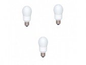 SET 3 becuri fluorescent Panasonic, soclu E27, putere 13W, forma oval, lumina alb rece, alimentare 220 - 240 V