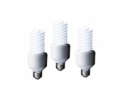 SET 3 becuri fluorescent Panasonic, soclu E27, putere 24W, forma spirala, lumina alb calda, alimentare 220 - 240 V