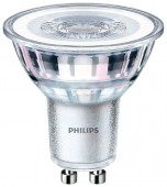 SET 3 becuri LED Philips, soclu GU10, putere 4.6W, forma spot, lumina alb rece, alimentare 220 - 240 V