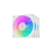 Set 3 ventilatoare DeepCool FD12, 120mm, 400 - 2050rpm, Hydro bearing, 63.6 cfm, ARGB, 4-pin, alb