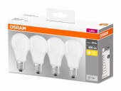 SET 4 becuri LED Osram, soclu E27, putere 8.5W, forma clasic, lumina alb calda, alimentare 220 - 240 V