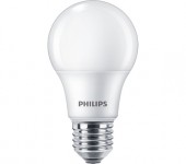 SET 4 becuri LED Philips, soclu E27, putere 8W, forma oval, lumina alb calda, alimentare 220 - 240 V