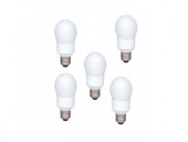 SET 5 becuri fluorescent Panasonic, soclu E27, putere 13W, forma oval, lumina alb rece, alimentare 220 - 240 V