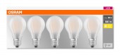 SET 5 becuri LED Osram, soclu E27, putere 7W, forma clasic, lumina alb calda, alimentare 220 - 240 V