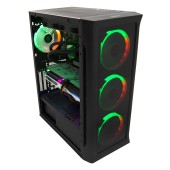 Sistem Desktop PC Gaming Spacer Unbreakable R5, AMD Ryzen 5 7400, 16GB DDR5, 1TB SSD, RX7600 8GB, No Os, Negru,