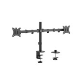 SUPORT de birou Gembird, pt 2 TV/monitor plat, diag. max 17-32 inch, rotatie, inclinare, pivotare, max 9 kg