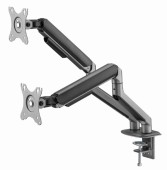 SUPORT de birou Gembird, pt 2 TV/monitor plat, diag. max 17-32 inch, rotatie, inclinare, pivotare, max 9 kg, space-grey