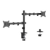SUPORT de birou Gembird, pt 2 TV/monitor plat, diag. max 32 inch, rotatie, inclinare, pivotare, orizontal, vertical, max 2x9 kg