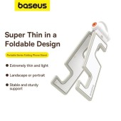 SUPORT Telefon Baseus Portable Series, mic si compact, margini cauciucate, poate fi utilizat ca breloc, alb  - 6932172633776