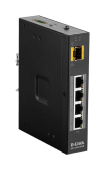 SWITCH D-Link PoE unmanaged, 4 x 100/1000 RJ45 PoE, 1 x 100/1000 slot SFP, 120 W buget PoE, carcasa metalica