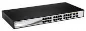 SWITCH D-LINK SMART 24 porturi Gigabit + 4 porturi  Combo SFP, carcasa metalica, rackabil