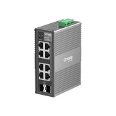 SWITCH INDUSTRIAL TP-Link,  easy managed cu 8 porturi Gigabit, 2× Sloturi Combo SFP/RJ45 Gigabit, 6× Porturi RJ45 10/100/1000 Mbps, alimentare redundanta 1+1 DC 9.6-60V
