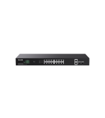 SWITCH TENDA unmanaged, 16 porturi POE RJ-45 gigabit, 2 porturi uplink gigabit RJ-45 si 2 porturi SFP IEEE 802.3af/at, max PoE 250W, metalic