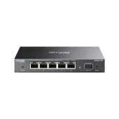 SWITCH TP-LINK Omada easy managed, 5 porturi 2.5G, 1 port SFP+ 10G, fanless, carcasa metalica