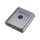 SWITCH video Vention, HDMI la 2 x HDMI, bi-directional, rezolutie 4K la 60Hz, aluminiu, gri,  - 6922794743731