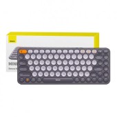 TASTATURA Baseus K01A wireless 2.4 G, Bluetooth 3.0/5.0 conectare 3 dispozitive simultan , necesita 2 baterii AAA, gri,  - 6932172632960