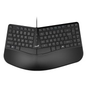 TASTATURA GENIUS USB, 104 taste, 12 functii, ergonomic, palm rest, AI, cablu 1.5m, black, Ergo KB-700