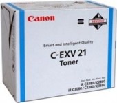 Toner Original Canon Cyan, EXV21C, pentru IR C2380I|IR C2880|IR C2880I|IR C3080|IR C3080I|IR C3380|IR C3380I|IR C3580|IR C3580, 14K,NOPP