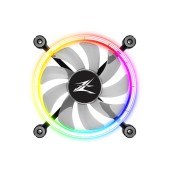 Ventilator Zalman , 120mm, 800 - 1300 RPM, EBR Bearing, 43 CFM, 2x inel LED RGB, 4pin PWM, negru